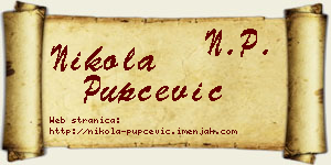 Nikola Pupčević vizit kartica